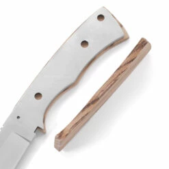 *Full Tang Hunter - DIY Knife Kit W/Zebrawood Handle Scales (pre-machined) -Knife Kits Sales Shop KK545BL ZEBRAWD img5 1500