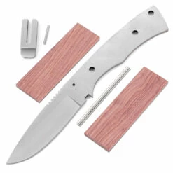 *Full Tang Hunter - DIY Knife Kit W/Bubinga Scales