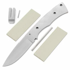 *Full Tang Hunter - DIY Knife Kit W/Curly Maple Scales