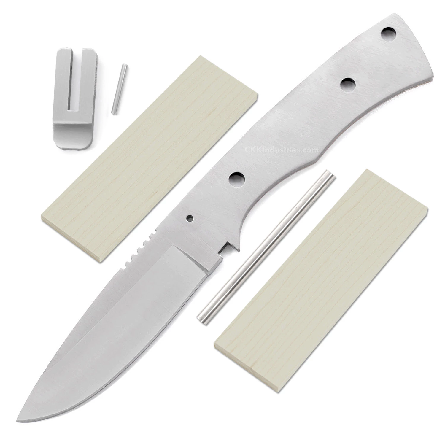 *Full Tang Hunter - DIY Knife Kit W/Curly Maple Scales 3 *Full Tang Hunter - DIY Knife Kit W/Curly Maple Scales