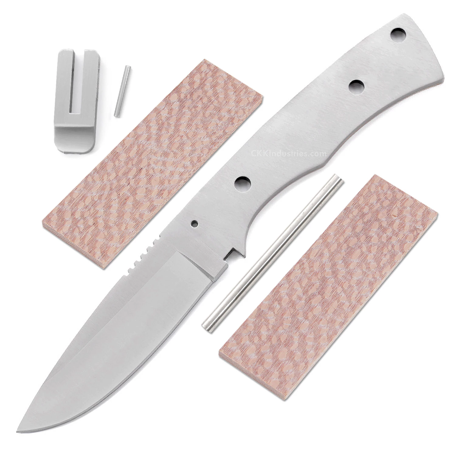 *Full Tang Hunter - DIY Knife Kit W/Lacewood Scales 3 *Full Tang Hunter - DIY Knife Kit W/Lacewood Scales