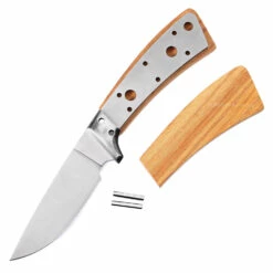 Gentlemans Companion - DIY Blade Kit W/Canarywood Scales (pre-machined) -Knife Kits Sales Shop KK706BL CANARYWD K img5 1500