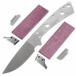 Gentlemans Companion - DIY Blade Kit W/Purpleheart Scales