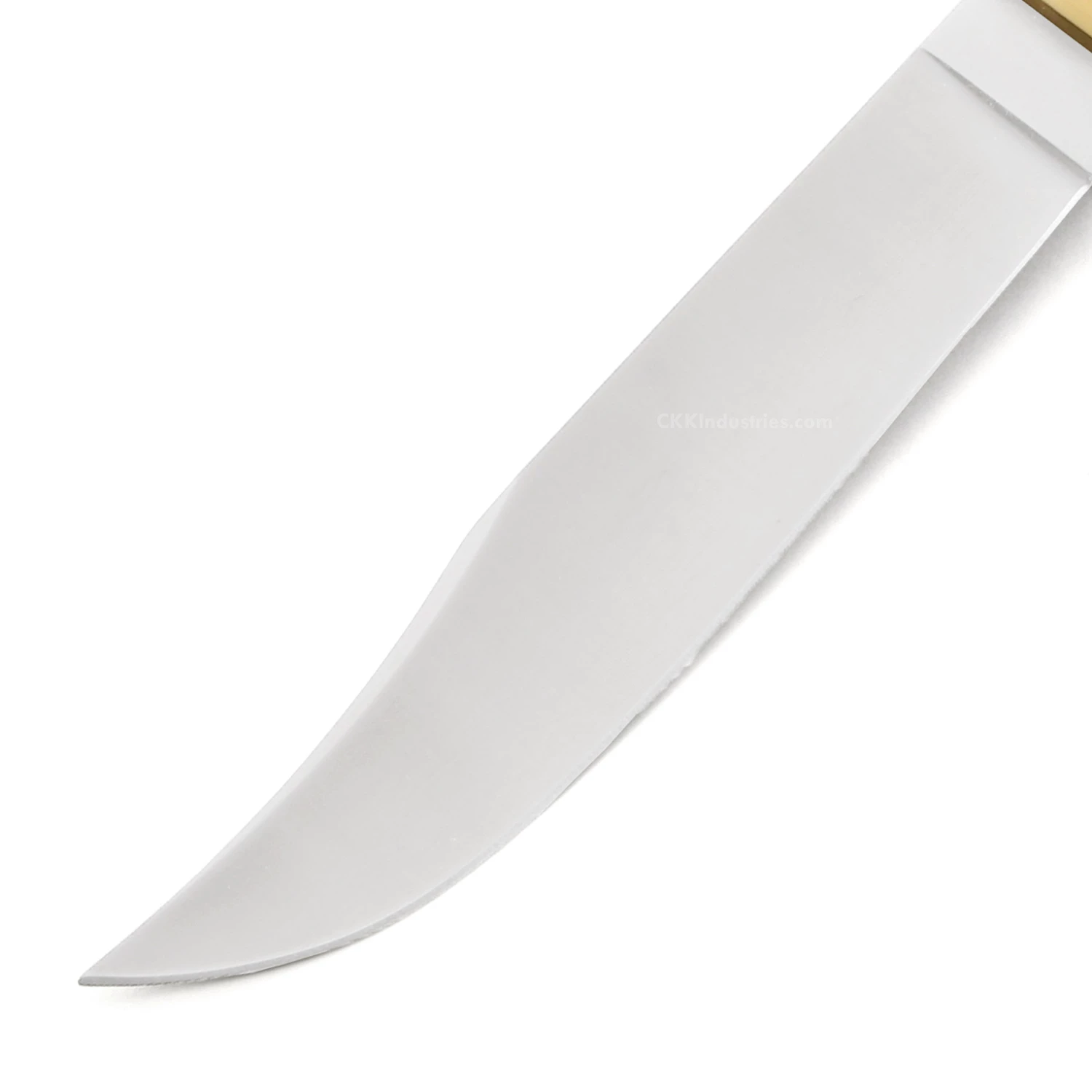 *Clip Point Bowie - Hidden Tang - DIY Blade Kit W/Bloodwood Handle Block - (Brass Guard) 4 *Clip Point Bowie - Hidden Tang - DIY Blade Kit W/Bloodwood Handle Block - (Brass Guard) - Image 2