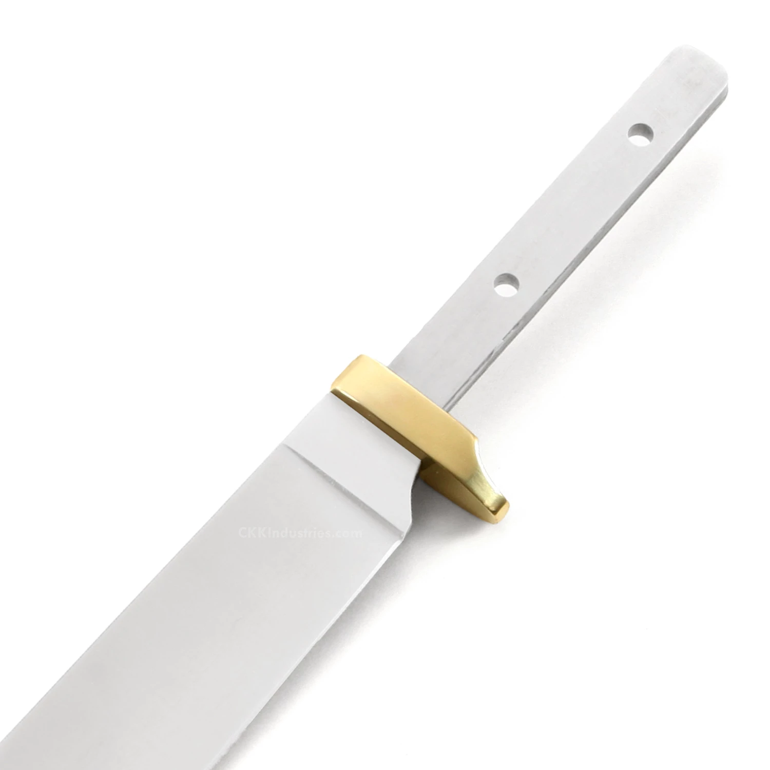 *Clip Point Bowie - Hidden Tang - DIY Blade Kit W/Bloodwood Handle Block - (Brass Guard) 5 *Clip Point Bowie - Hidden Tang - DIY Blade Kit W/Bloodwood Handle Block - (Brass Guard) - Image 3