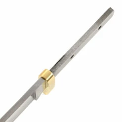 *Clip Point Bowie - Hidden Tang - DIY Blade Kit W/Black Limba Handle Block - (Brass Guard) -Knife Kits Sales Shop KKBL006 B 1 img5 1500 2