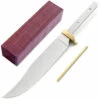 *Clip Point Bowie - Hidden Tang - DIY Blade Kit W/Katalox Handle Block - (Brass Guard) -Knife Kits Sales Shop KKBL006 B 1 katalox 1 1500