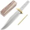 *HT Boot Bowie - Hidden Tang - DIY Blade Kit W/Black Limba Handle Block - (Brass Guard) -Knife Kits Sales Shop KKBL007 B 1P bklimba 1 1500