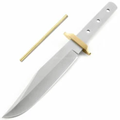 *HT Boot Bowie - Hidden Tang - DIY Blade Kit - (Blade, Brass Guard & Pinstock Only)