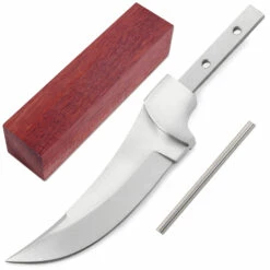 *Persian Skinner - Hidden Tang - DIY Blade Kit W/Bloodwood Handle Block