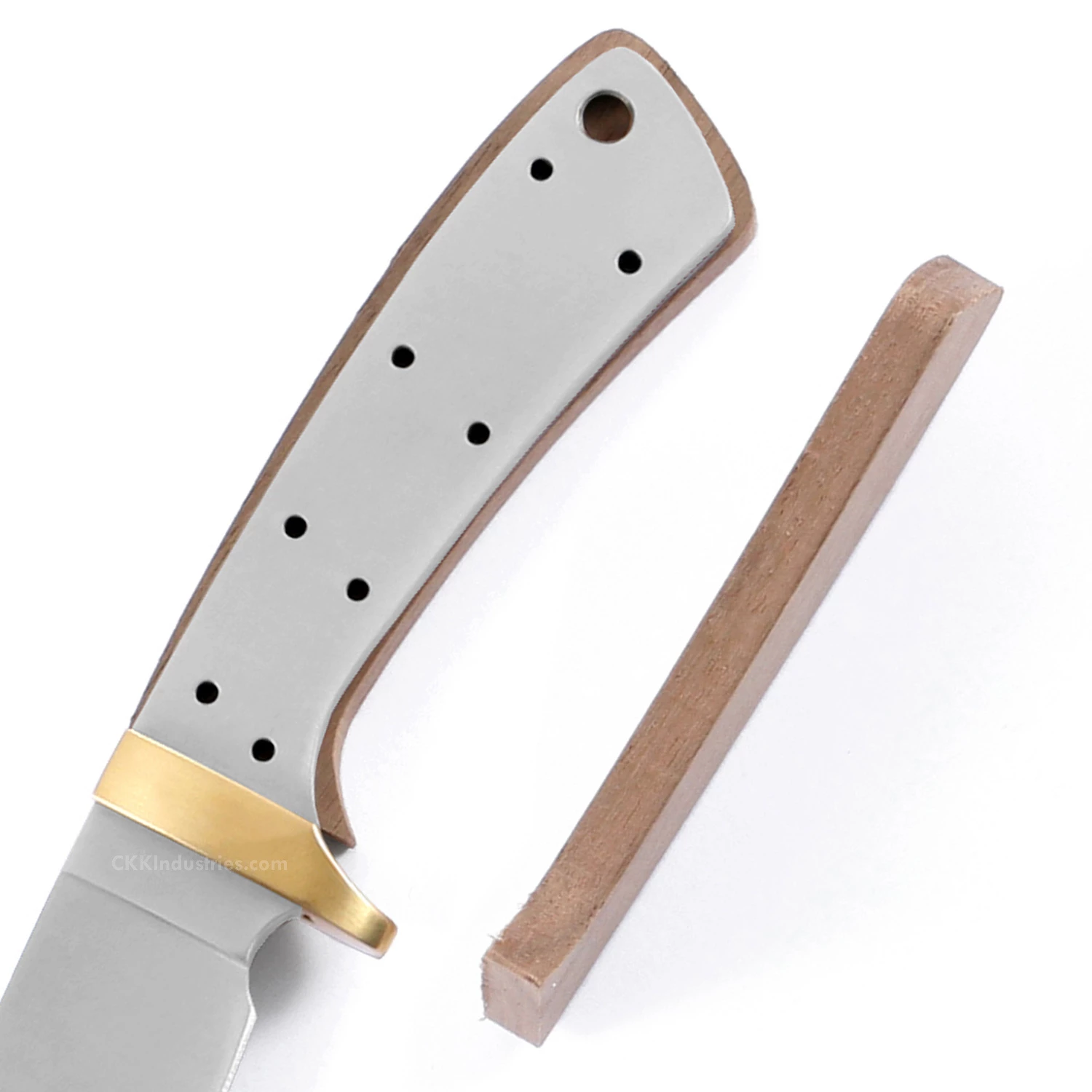 *Drop Point Cub Combo Kit - (Blade, Brass Guard, Pinstock & Pre-machined Walnut Scales) 9 *Drop Point Cub Combo Kit - (Blade, Brass Guard, Pinstock & Pre-machined Walnut Scales) - Image 7