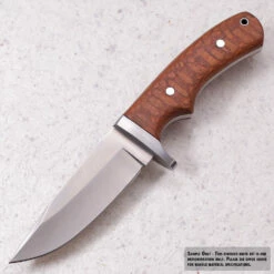 *Drop Point Hunter - Full Tang - DIY Blade Kit W/Lacewood Scales (pre-machined) -Knife Kits Sales Shop KKBL014 sample 1 1500