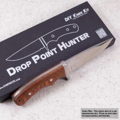 **Drop Point Hunter - Full Tang - DIY Knife Kit - (Blade, SS Guard & Pinstock Only) -Knife Kits Sales Shop KKBL014 sample 2 1500 1
