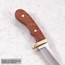 Utility Hunter Combo Knife Kit - DIY Blade Blank W/Brass Guard & Lacewood Scales -Knife Kits Sales Shop KKBL016 2 1500