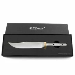 *Clip Point Hunter Knife Kit - Hidden Tang - Blade Blank W/Brass Guard -Knife Kits Sales Shop KKCPHUNT BG img4 1500