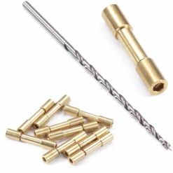 Corby Bolt Fasteners With Step Drill Combo Kit - (.156HD X .120SD X .9L) - Brass