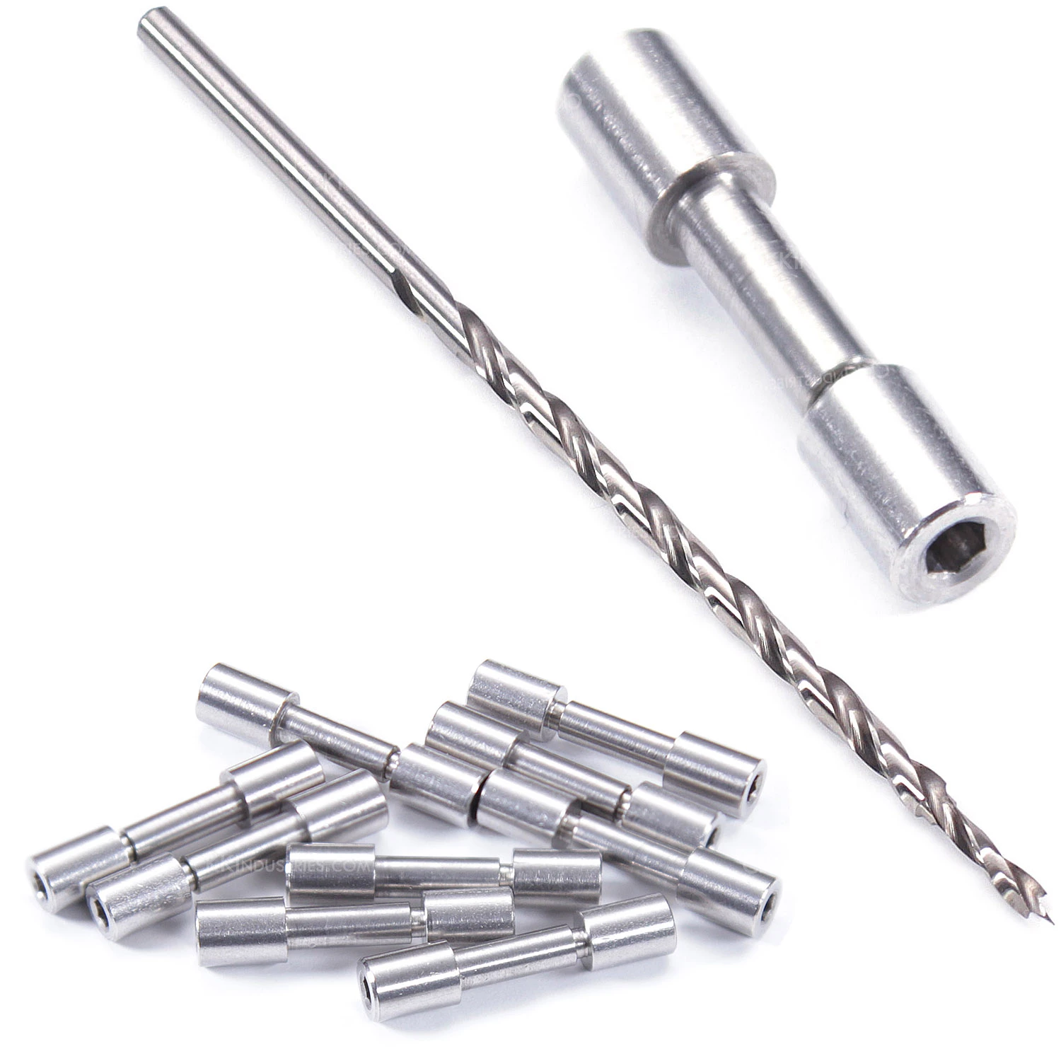 Corby Bolt Fasteners With Step Drill Combo Kit - (.187HD X .120SD X .9L) - Stainless Steel 3 Corby Bolt Fasteners With Step Drill Combo Kit - (.187HD X .120SD X .9L) - Stainless Steel