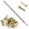 Cutlery Rivets With Step Drill Combo Kit - (.187HD X .115 SD X .520 OAL) - (Brass) 1 Cutlery Rivets With Step Drill Combo Kit - (.187HD X .115 SD X .520 OAL) - (Brass) -Knife Kits Sales Shop KKDCB2 BCR3163810 C 1 1500