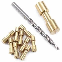 Corby Bolt Fasteners With Step Drill Combo Kit - (.312HD X .213SD X 1L) - Brass