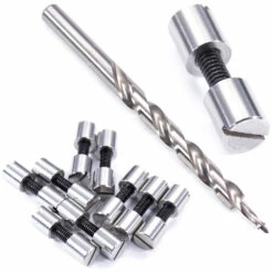 Acorn Nut Fasteners With Step Drill Combo Kit - (.312HD X 8-32US X 1L) - Stainless Steel