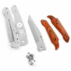 *FL007 - Frame Lock Folding Knife Kit - (w/Cocobolo Dymondwood Handles) -Knife Kits Sales Shop KKFL007 img2 1500