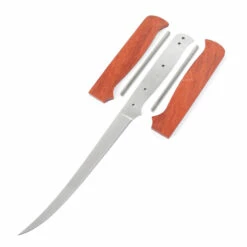 *Fisherman's Filet Combo Knife Kit - DIY Blade Blank W/Padauk Scales & Pinstock -Knife Kits Sales Shop KKFLT12 PADAUK K img1 1500