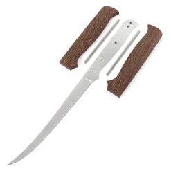 *Fisherman's Filet Combo Knife Kit - DIY Blade Blank W/Wenge Scales & Pinstock -Knife Kits Sales Shop KKFLT12 WENGE K img1 1500