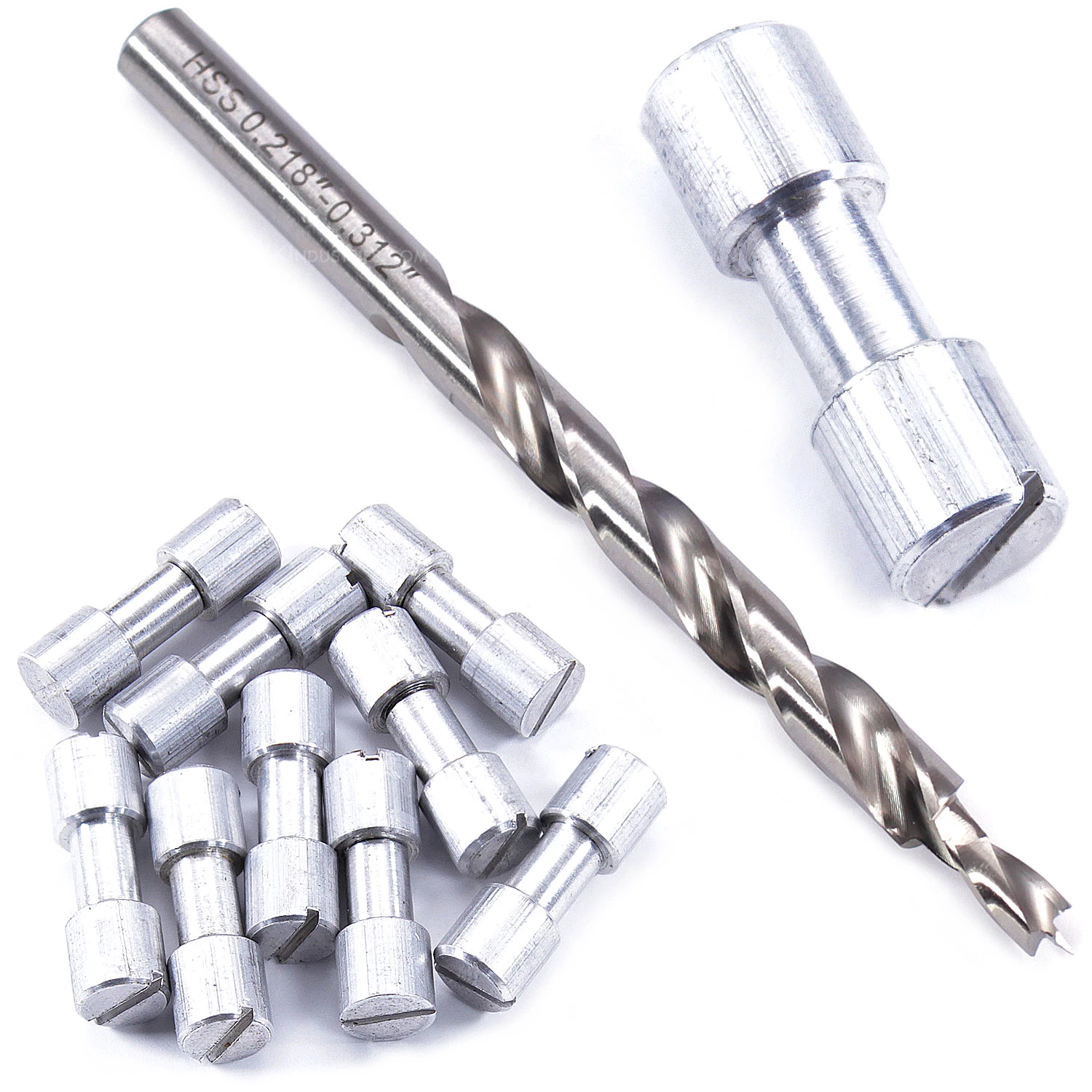 Corby Bolt Fasteners With Step Drill Combo Kit - (.312HD X .218SD X .960L) - Aluminum 3 Corby Bolt Fasteners With Step Drill Combo Kit - (.312HD X .218SD X .960L) - Aluminum