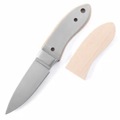 *Boot Shark Combo Kit - DIY Fixed Blade Knife Kit W/Curly Maple Scales -Knife Kits Sales Shop KKSHARKBL CRLYMAPL K img3 1500