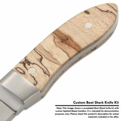 **Boot Shark - DIY Knife Kit W/Purpleheart Scales -Knife Kits Sales Shop KKSHARKBL sample3 1500 5
