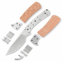 *Modern Skinner - DIY Blade Kit W/Lacewood Handle Scales (pre-machined) -Knife Kits Sales Shop KKSK1 LACEWD K img1 1500