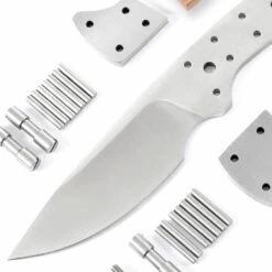 *Modern Skinner - DIY Blade Kit W/Lacewood Handle Scales (pre-machined) -Knife Kits Sales Shop KKSK1 LACEWD K img2 1500