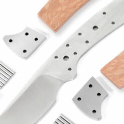 *Modern Skinner - DIY Blade Kit W/Lacewood Handle Scales (pre-machined) -Knife Kits Sales Shop KKSK1 LACEWD K img3 1500