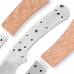 *Modern Skinner - DIY Blade Kit W/Lacewood Handle Scales (pre-machined) -Knife Kits Sales Shop KKSK1 LACEWD K img4 1500