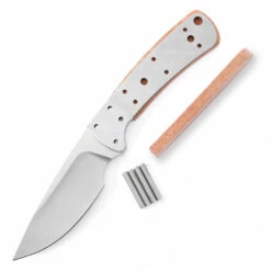 *Modern Skinner - DIY Blade Kit W/Lacewood Handle Scales (pre-machined) -Knife Kits Sales Shop KKSK1 LACEWD K img7 1500