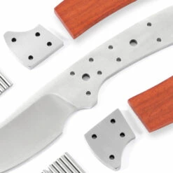 *Modern Skinner - DIY Blade Kit W/Padauk Handle Scales (pre-machined) -Knife Kits Sales Shop KKSK1 PADAUK K img3 1500