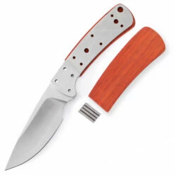 *Modern Skinner - DIY Blade Kit W/Padauk Handle Scales (pre-machined) -Knife Kits Sales Shop KKSK1 PADAUK K img5 1500