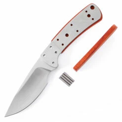 *Modern Skinner - DIY Blade Kit W/Padauk Handle Scales (pre-machined) -Knife Kits Sales Shop KKSK1 PADAUK K img7 1500