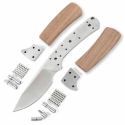*Modern Skinner - DIY Blade Kit W/Walnut Handle Scales (pre-machined) 13 *Modern Skinner - DIY Blade Kit W/Walnut Handle Scales (pre-machined) -Knife Kits Sales Shop KKSK1 WALNUT K img1 1500