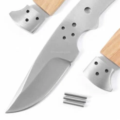 *Western Skinner Combo Knife Kit - DIY Knife Kit W/Canarywood Scales & Pinstock -Knife Kits Sales Shop KKWSK 2010 CNYWD K img2 1500