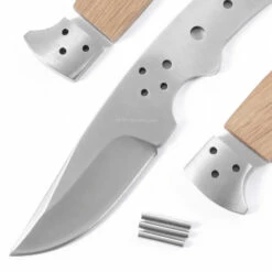 *Western Skinner Combo Knife Kit - DIY Knife Kit W/Red Oak Scales & Pinstock -Knife Kits Sales Shop KKWSK 2010 ROAK K img2 1500