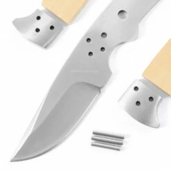 *Western Skinner Combo Knife Kit - DIY Knife Kit W/Yellowheart Scales & Pinstock -Knife Kits Sales Shop KKWSK 2010 YLWHRT K img2 1500