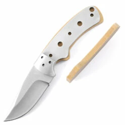 *Western Skinner Combo Knife Kit - DIY Knife Kit W/Yellowheart Scales & Pinstock -Knife Kits Sales Shop KKWSK 2010 YLWHRT K img6 1500