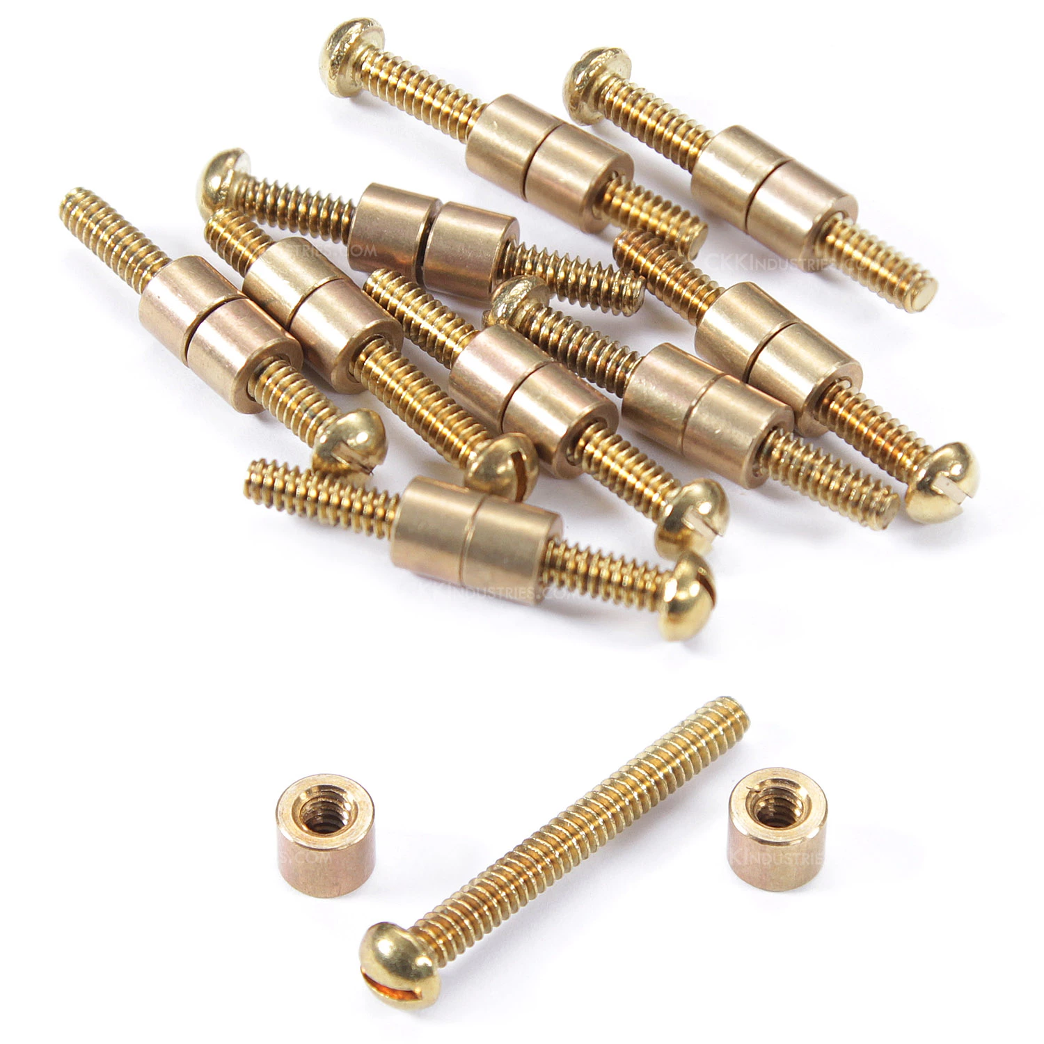 Loveless-Style Fasteners - For Handles - (.250HD X 6-32US X 1.15L) - Brass/Brass - (10 Pk) 3 Loveless-Style Fasteners - For Handles - (.250HD X 6-32US X 1.15L) - Brass/Brass - (10 Pk)