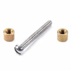 Loveless-Style Fasteners With Step Drill Combo Kit - (.250HD X 6-32US X 1.15L) - Brass/Stainless Ste -Knife Kits Sales Shop LF 250SB 3 1500 1