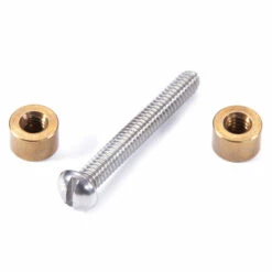 Loveless-Style Fasteners With Step Drill Combo Kit - (.312HD X 8-32US X 1.15L) - Brass/Stainless Ste -Knife Kits Sales Shop LF 516SB 3 1500 1