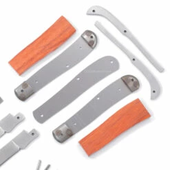 Lineman Trapper - Folding Slipjoint Knife Kit - (w/Pre-machined Padauk Handle Blanks) -Knife Kits Sales Shop LT238 PADAUK K img3 1500