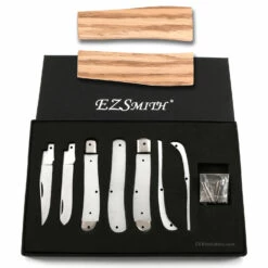 Lineman Trapper - Folding Slipjoint Knife Kit - (w/Pre-machined Zebrawood Handle Blanks)