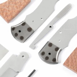 *Ranger Lockback Combo Knife Kit - DIY Blade Blank W/Lacewood Scales -Knife Kits Sales Shop RLB278 LACEWD K img4 1500