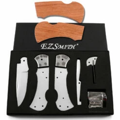 *Ranger Lockback Combo Knife Kit - DIY Blade Blank W/Mahogany Scales -Knife Kits Sales Shop RLB278 MAHOGANY K img1 1500